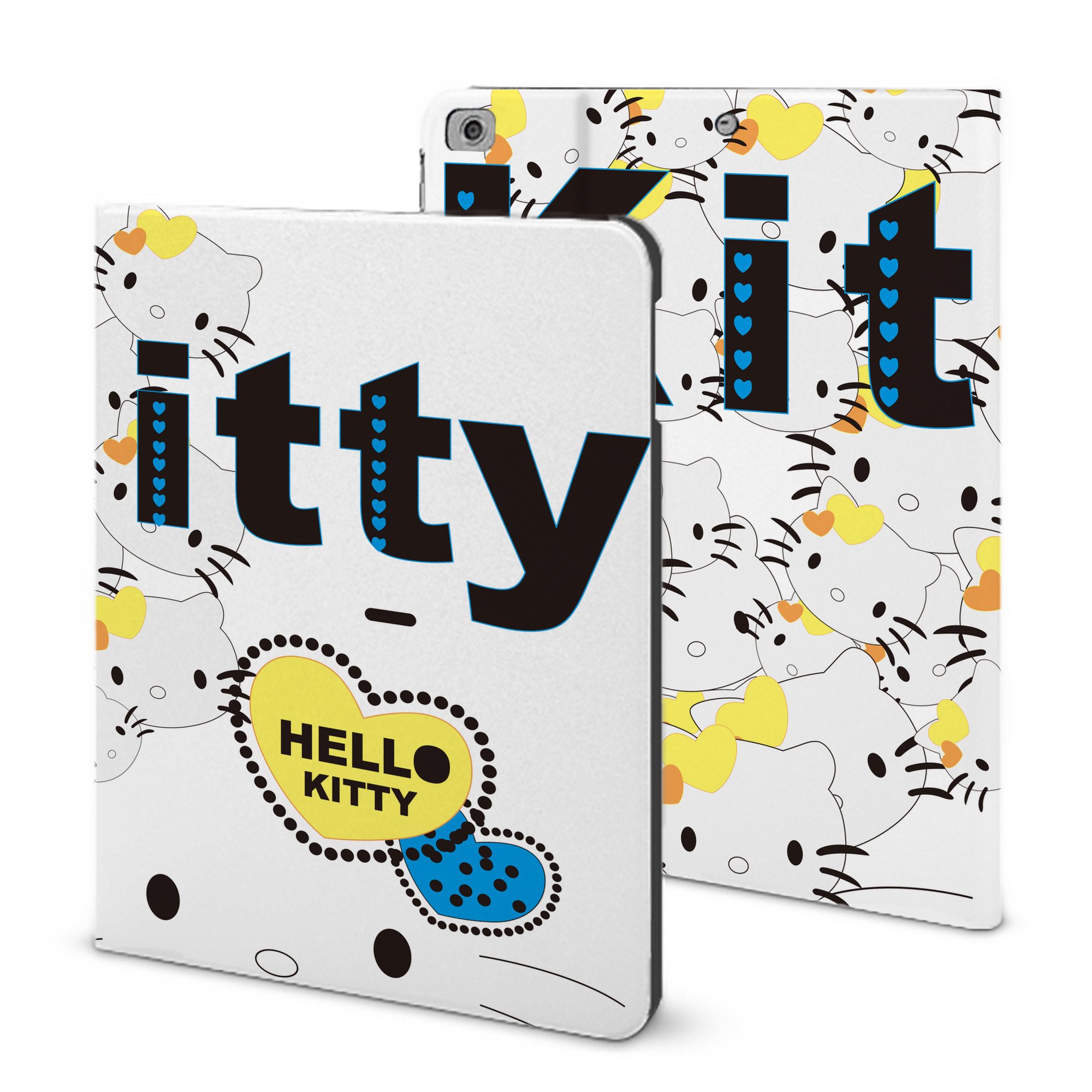 （画像用） Hello Kitty ハローキティ IPad ケース ブック型 PUレザー TPU 耐衝撃 軽量 薄型 ペン収納なし 全面保護 IPad 各モデル対応